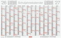 Produktbild: Schuljahreskalender 2026/2027 abwischbar | 750&times;470 mm