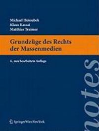 Produktbild: Grundz&uuml;ge des Rechts der Massenmedien