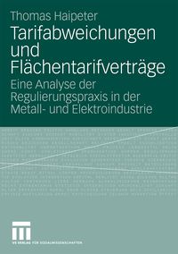 Produktbild: Tarifabweichungen und Fl&auml;chentarifvertr&auml;ge