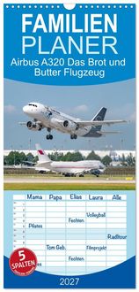 Produktbild: Familienplaner 2027 - Airbus A320 Das Brot und Butter Flugzeug mit 5 Spalten (Wandkalender, 21 x 45 cm) CALVENDO