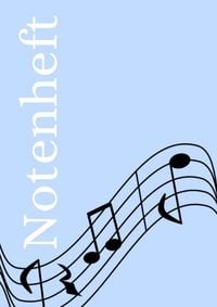 Produktbild: Notenheft: DIN A4 Notenlinienheft | 60 Seiten mit 12 Notenzeilen / Systeme pro Blatt | Papier 90g/m&sup2; | Musikheft mit Notenlinien