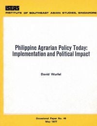 Produktbild: Philippine Agrarian Policy Today