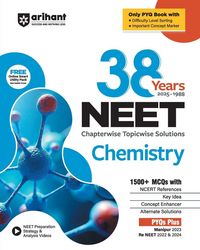 Produktbild: 38 Years' 2025-1988 NEET Chapterwise Topicwise Solutions Chemistry