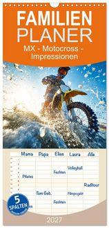 Produktbild: Familienplaner 2027 - MX - Motocross - Impressionen mit 5 Spalten (Wandkalender, 21 x 45 cm) CALVENDO