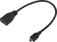 Produktbild: Raspberry Pi&reg; SC0726 HDMI-Adapter Raspberry Pi&reg; [1x HDMI-Stecker C Mini - 1x HDMI-Buchse] 10 cm Wei&szlig;