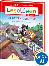 Produktbild: Lesel&ouml;wen 1. Klasse - Die Katzen-Detektive (Gro&szlig;buchstabenausgabe)