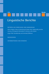 Produktbild: Linguistische Berichte Heft 270