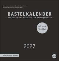 Produktbild: Premium-Bastelkalender schwarz gro&szlig; 2027