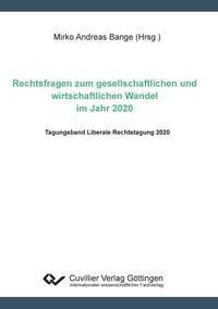 Produktbild: Rechtsfragen zum gesellschaftlichen und und wirtschaftlichen Wandel im Jahr 2020
