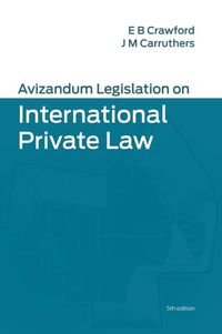 Produktbild: Avizandum Legislation on International Private Law