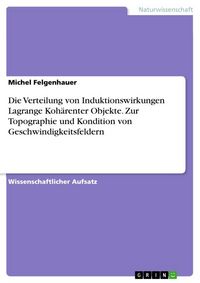 Produktbild: Die Verteilung von Induktionswirkungen Lagrange Koh&auml;renter Objekte. Zur Topographie und Kondition von Geschwindigkeitsfeldern