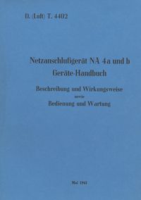 Produktbild: D.(Luft) T. 4402 Netzanschlu&szlig;ger&auml;t NA 4a und b Ger&auml;te-Handbuch