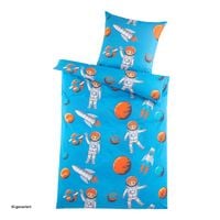 Produktbild: HTI-Living Mikrofaser Kinder Bettw&auml;sche 2-tlg 80x80 135x200 Weltall