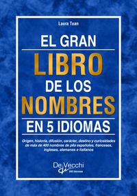 Produktbild: El gran libro de los nombres en 5 idiomas