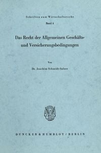 Produktbild: Das Recht der Allgemeinen Gesch&auml;fts- und Versicherungsbedingungen.