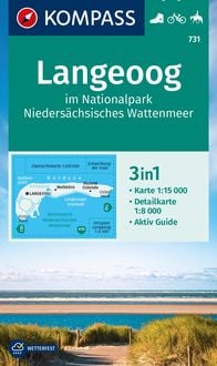 Produktbild: KOMPASS Wanderkarte 731 Langeoog im Nationalpark Niedersächsisches Wattenmeer 1:15.000