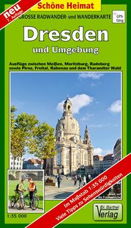 Produktbild: Gro&szlig;e Radwander- und Wanderkarte Dresden und Umgebung