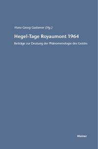 Produktbild: Hegel-Tage Royaumont 1964