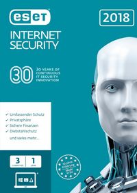 Produktbild: ESET Internet Security 2018 Edition 3 User (FFP) (PC+MAC+Linux)
