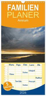 Produktbild: Familienplaner 2026 - Amrum mit 5 Spalten (Wandkalender, 21 x 45 cm) CALVENDO