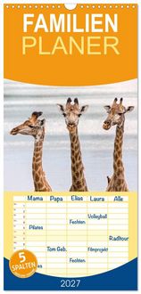 Produktbild: Familienplaner 2027 - Afrikas Tierwelt: Giraffen mit 5 Spalten (Wandkalender, 21 x 45 cm) CALVENDO