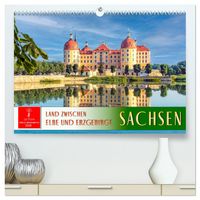 Produktbild: Sachsen - Land zwischen Elbe und Erzgebirge (hochwertiger Premium Wandkalender 2026 DIN A2 quer), Kunstdruck in Hochglanz