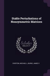 Produktbild: Stable Perturbations of Nonsymmetric Matrices