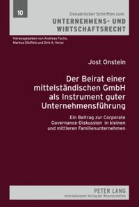 Produktbild: Der Beirat einer mittelst&auml;ndischen GmbH als Instrument guter Unternehmensf&uuml;hrung