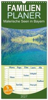 Produktbild: Familienplaner 2027 - Malerische Seen in Bayern mit 5 Spalten (Wandkalender, 21 x 45 cm) CALVENDO