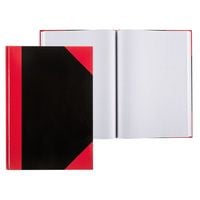 Produktbild: Idena Notizbuch Kladde kariert 96 Blatt 70g/m&sup2; schwarz/rot DIN A4