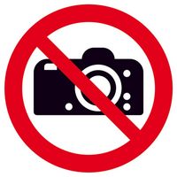 Produktbild: Verbotsschild Fotografieren verboten Folie selbstklebend (&Oslash;) 100mm ISO 7010 1St.