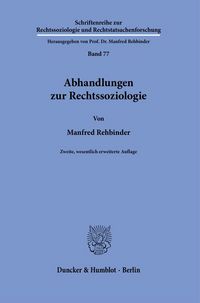 Produktbild: Abhandlungen zur Rechtssoziologie