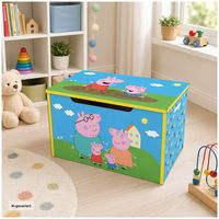 Produktbild: HTI-Living Peppa Pig Spielzeugkiste mit Deckel Kinder Aufbewahrungsbox Hellblau