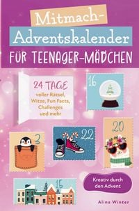 Produktbild: Mitmach-Adventskalender f&uuml;r Teenager M&auml;dchen - Kreativ durch den Advent