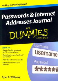 Produktbild: Passwords & Internet Addresses Journal For Dummies