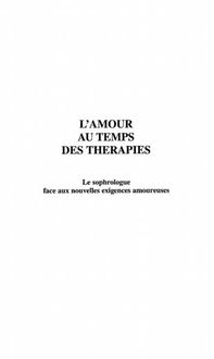 Produktbild: L'Amour au temps des therapies