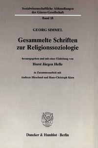 Bild vom Artikel Gesammelte Schriften zur Religionssoziologie. vom Autor Georg Simmel