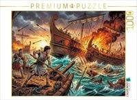 Produktbild: CALVENDO Puzzle Ben Hur &uuml;berlebt die brennende Seeschlacht | 1000 Teile Lege-Gr&ouml;&szlig;e 64x48cm Foto-Puzzle f&uuml;r gl&uuml;ckliche Stunden