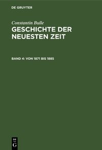 Produktbild: Von 1871 bis 1885