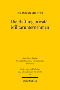 Produktbild: Sobotta, S: Haftung privater Milit&auml;runternehmen
