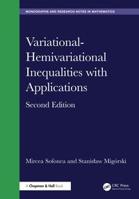 Produktbild: Variational-Hemivariational Inequalities with Applications