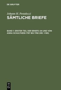 Produktbild: Erster Teil der Briefe an und von Anna Schulthess 1767 bis 1768 (Nr. 1-185)
