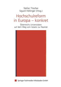 Produktbild: Hochschulreform in Europa - konkret