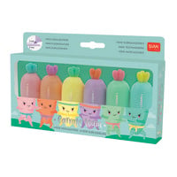 Produktbild Legami Set mit 6 Mini-Textmarkern - Carrate Team - Karotte