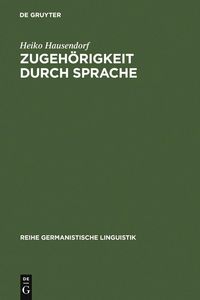Produktbild: Zugeh&ouml;rigkeit durch Sprache