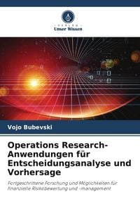 Produktbild: Operations Research-Anwendungen f&uuml;r Entscheidungsanalyse und Vorhersage