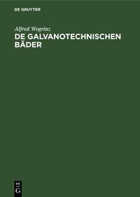 Produktbild: De galvanotechnischen B&auml;der