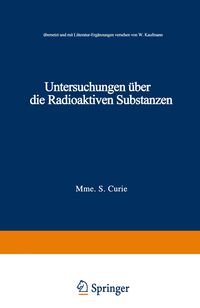 Produktbild: Untersuchungen &uuml;ber die Radioaktiven Substanzen