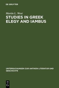 Produktbild: Studies in Greek Elegy and Iambus