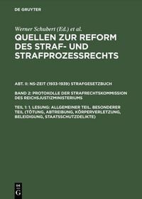 Produktbild: 1. Lesung: Allgemeiner Teil. Besonderer Teil (T&ouml;tung, Abtreibung, K&ouml;rperverletzung, Beleidigung, Staatsschutzdelikte)